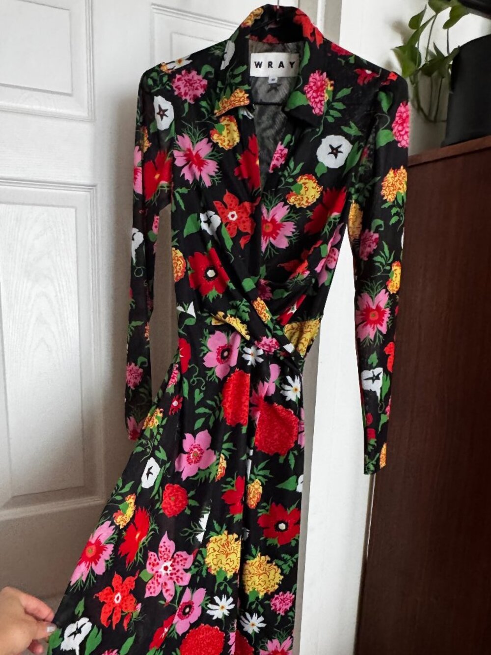 NWOT WRAY floral midi wrap dress